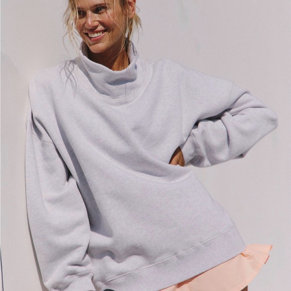 Free People Movement Mock Neck Pullover Sweatshirt